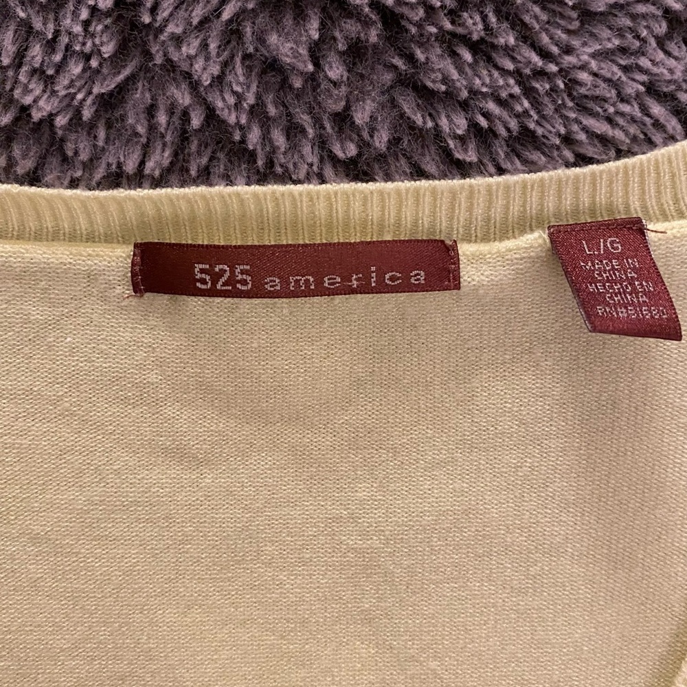 525 AMERICA Women’s V Neck 3/4 Sleeve Sweater - Picture 8 of 10